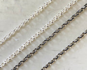 shiny or oxidized chain