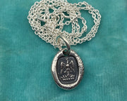 phoenix wax seal necklace