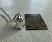 sterling silver ghost necklace