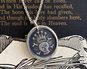 skull wax seal necklace