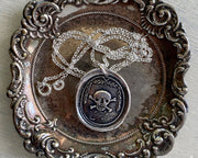 skull and crossbones wax seal necklace