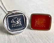 boar's head wax seal necklace
