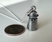 Cousin Itt ghost pendant - spooky ghost jewelry