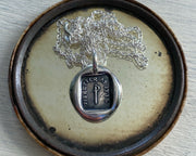 dagger wax seal necklace
