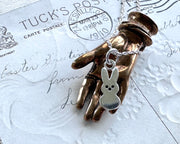 peeps bunny necklace