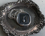 heart, hand and dagger wax seal necklace -wax seal jewelry