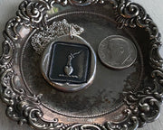 heart, hand and dagger wax seal necklace -wax seal jewelry
