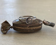 sterling silver skull ring
