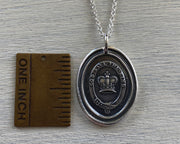 Crown wax seal necklace - God Save The King - wax seal jewelry