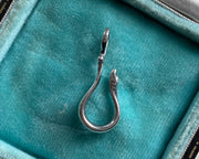 jewelry hook - serpent hook - silver or gold - charm holder