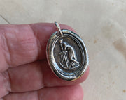 woman leaning on an anchor wax seal necklace - faith leaning on hope