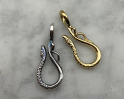 gold and silver serpent hooks