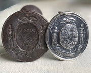 skeleton wax seal necklace