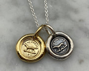 dog wax seal necklace - faithful - wax seal jewelry