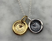 eye wax seal necklace