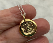 gold frog prince wax seal jewelry