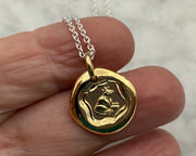 gold frog prince wax seal jewelry