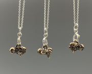 tiny little people doll dice pendant charm - bronze dice - ornamental dice