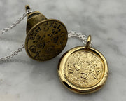 gold skull wax seal jewelry