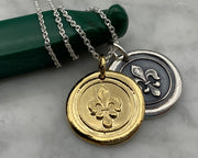 fleur de lis wax seal jewelry