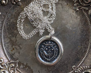 three stars wax seal necklace