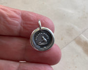 cat playing with a mouse wax seal necklace - PLEASE DON'T