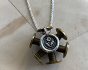 flower wax seal pendant