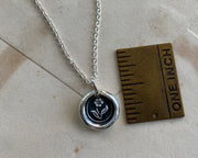 flower wax seal necklace - wax seal jewelry