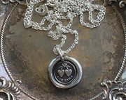 heart wax seal necklace