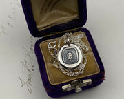 bird cage wax seal necklace