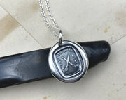 scissors wax seal necklace
