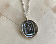 leaf wax seal pendant