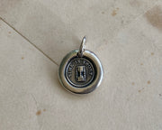 hourglass wax seal charm