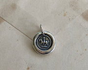 horse wax seal necklace