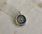 cat playing with a mouse wax seal necklace - PLEASE DON'T