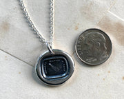 comet wax seal necklace - hereby hangs a tale - wax seal jewelry