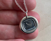 comet wax seal necklace - hereby hangs a tale - wax seal jewelry