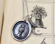 wheat sheaf and scythe necklace