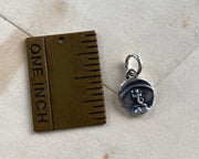 mermaid necklace pendant - tiny - wax seal jewelry