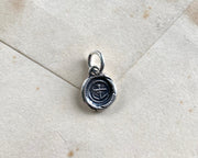 anchor wax seal necklace - tiny anchor - wax seal jewelry