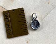 anchor wax seal necklace - tiny anchor - wax seal jewelry