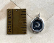 crescent moon wax seal necklace - wax seal jewelry