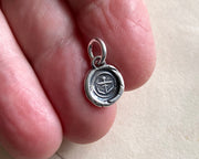 anchor wax seal necklace - tiny anchor - wax seal jewelry