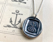 anchor wax seal pendant