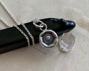 tiny eye wax seal pendant