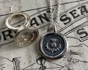 scottish thistle wax seal jewelry
