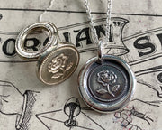 English rose wax seal jewelry
