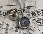 rose wax seal necklace