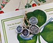 shamrock wax seal necklace - erin go bragh - wax seal jewelry