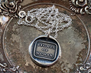 rights of woman wax seal pendant